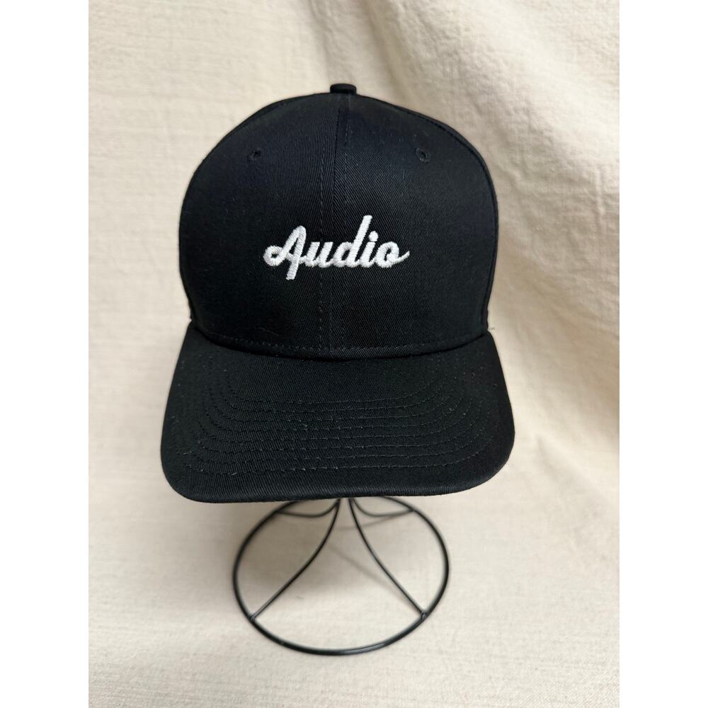 New Era 9FIFTY Snapback Hat Black Audio Script Embroidered Cap One Size